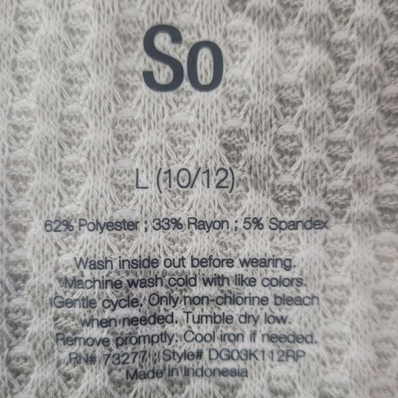 SO Gray Camo Button-Front Brushed Waffle-knit Pullover Top - Picture 2 of 11